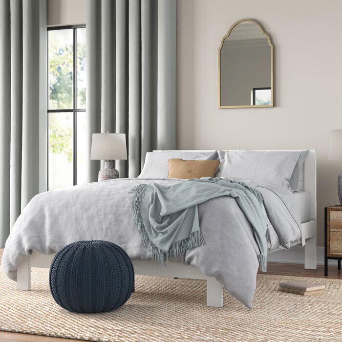 Secure Solid Wood Designer Bed White1 for Bedroom furniture Home - Furnishiaa -  -
